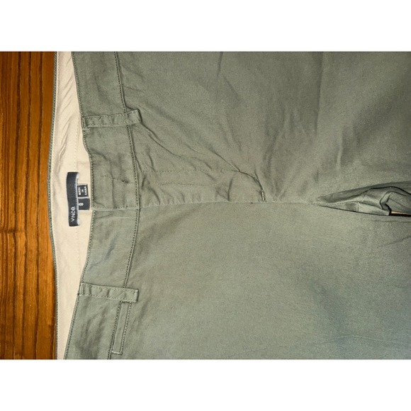 Vince Olive Green Slim Tapered Chino Pants Womens Size 8 Stretch Cotton Trousers - Picture 3 of 8